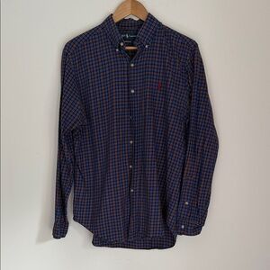 Ralph Lauren Blue and Red Plaid Button Down Shirt